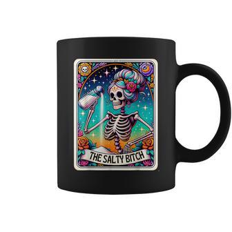 The Salty Bitch Tarot Card Skeleton Coffee Mug - Monsterry