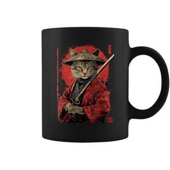 Samouraï Chatintage Drôle Japonais Japonais Tasse - Cadeauxyz