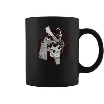 Samurai Cráneo Y Sol Estilo De Pintura Japonesa Bushido Taza de café - Regaloses