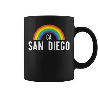 San Diego California Lgbt Gay Pride Rainbow Coffee Mug - Monsterry