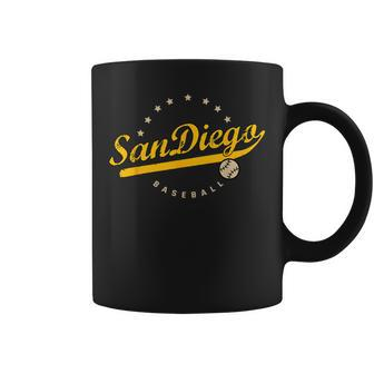 San Diego City Baseball Vintage Varsity Coffee Mug | Mazezy