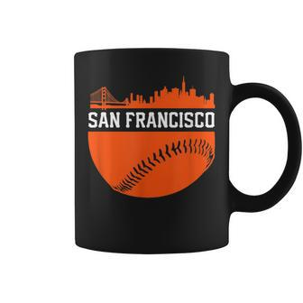San Francisco Baseball Vintage Sf The City Skyline Coffee Mug | Crazezy CA