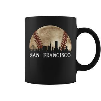 San Francisco Skyline City Vintage Baseball Lover Coffee Mug | Mazezy DE