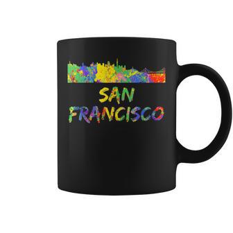 San Francisco Vintage Skyline California Coffee Mug - Monsterry CA