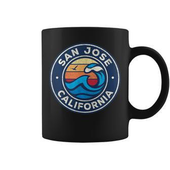 San Jose California Ca Vintage Nautical Waves Coffee Mug - Monsterry UK