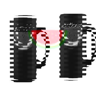 Sandía Bandera Palestina Solidaridad Palestina Libre Taza de café - Regaloses