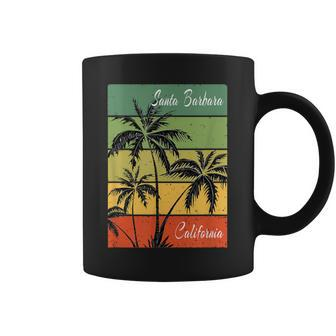 Santa Barbara Tropical Beach Sunset Vintage Souvenir Coffee Mug - Monsterry AU