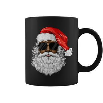 Santa Claus Black Xmas Santa Afro African American Christmas Coffee Mug - Thegiftio UK