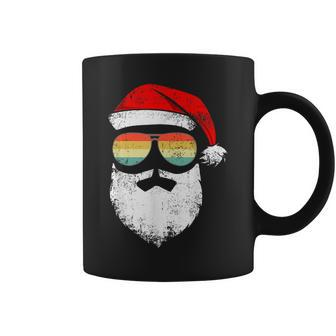 Santa Claus Face Sunglasses Beard Christmas Hat Xmas Coffee Mug - Thegiftio UK
