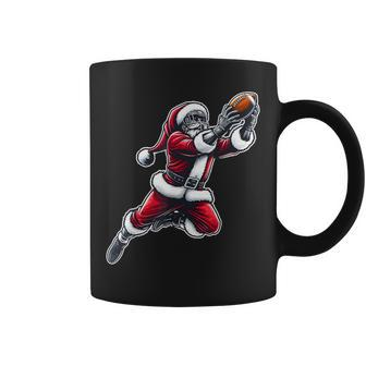 Santa Claus Playing American Football Christmas Football Fan Coffee Mug - Thegiftio UK