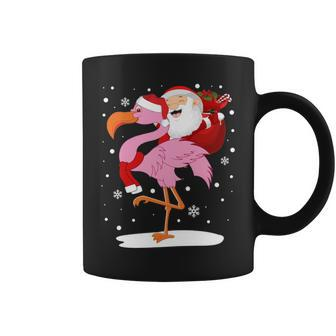 Santa Claus Riding Flamingo Coffee Mug | Mazezy