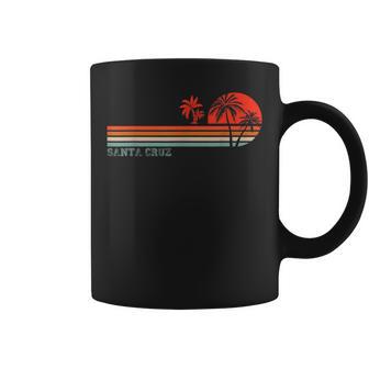 Santa Cruz California Retro Vintage Sunset Beach 70S 80S Coffee Mug - Monsterry AU