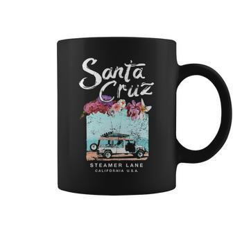 Santa Cruz Surf Van Vintage California Surfing Coffee Mug | Mazezy
