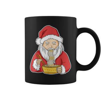 Santa Eating Ramen Christmas Pajama Cool Japanese Food X-Mas Coffee Mug - Monsterry