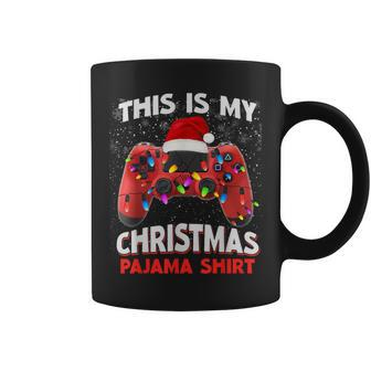 Santa Hat Video Gamer This Is My Christmas Pajama Coffee Mug - Thegiftio UK