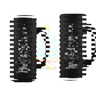 Santa Shark Christmas Tree Lights Coffee Mug - Thegiftio