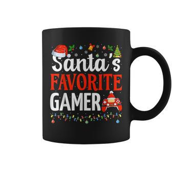 Santa's Favorite Gamer Christmas Gaming Xmas Gamer Coffee Mug - Seseable