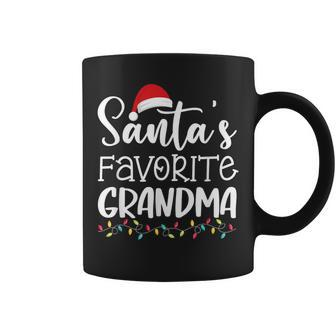 Santa's Favorite Grandma Ugly Sweater Christmas Coffee Mug - Seseable