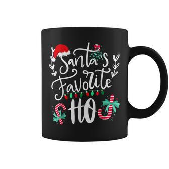 Santas Favorite Ho Christmas Santa Hat Xmas Pajamas Coffee Mug | Mazezy