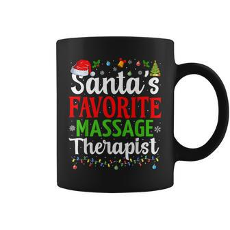 Santa’S Favorite Massage Therapist Christmas Massage Therapy Coffee Mug - Seseable