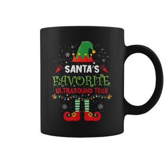Santa's Favorite Ultrasound Tech Elf Christmas Light Coffee Mug - Monsterry UK