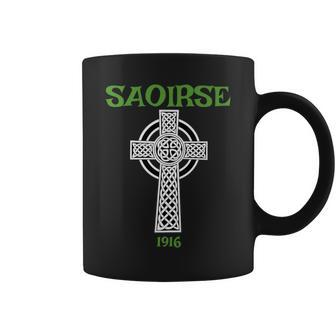 Saoirse Meaning Freedom Irish Republican With Celtic Cross Coffee Mug - Monsterry UK