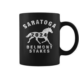 Saratoga Springs Ny 2024 Belmont Stakes Horse Racing Vintage Coffee Mug - Seseable