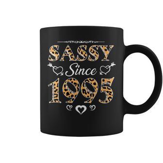 Sassy Since 1995 Leopard Girls Birthday Coffee Mug - Monsterry CA