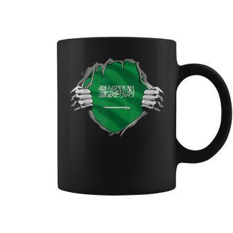Saudi Super Saudi Arabian Flag Saudi Arabia Roots Coffee Mug - Monsterry CA