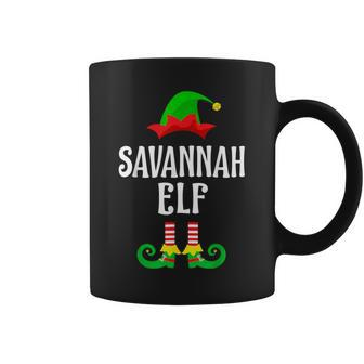 Savannah Elf Personalized Name Christmas Family Matching Coffee Mug - Seseable