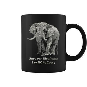 Save Our Elephants Say No To Ivory Coffee Mug - Thegiftio UK