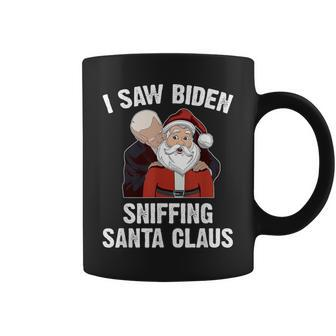 I Saw Biden Sniffing Santa Claus Joe Biden Coffee Mug - Thegiftio UK