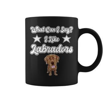 What Can I Say I Like Labradors Chocolate Lab Labrador Coffee Mug - Monsterry