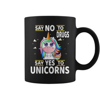Say No To Drugs Say Yes To Unicorns Red Ribbon Week Coffee Mug - Monsterry UK