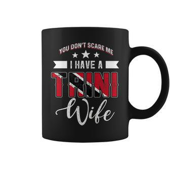 Scare Me Trini Wife Trinidad And Tobago Flag Coffee Mug - Monsterry