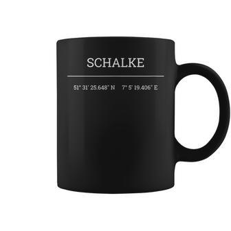 Schalke Koordinaten Design Schwarzes Tassen für Fans - Seseable