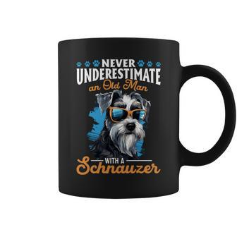 Schnauzer Dog Breed Pet Never Underestimate A Old Man Coffee Mug | Mazezy