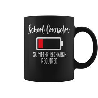 School Counselor Summer Recharge Required Last Day School Coffee Mug - Monsterry