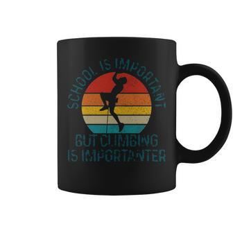 School Is Important But Climbing Is Importanter Climber Coffee Mug | Mazezy