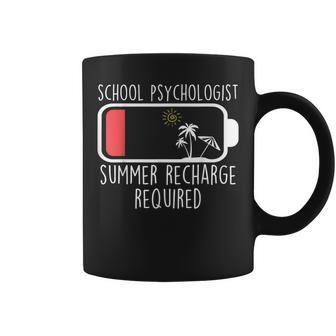 School Psychologist Summer Recharge Required Psych Teacher Coffee Mug - Seseable