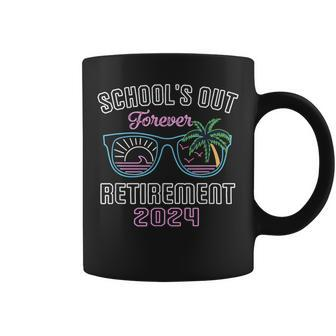 School's Out Forever Retirement 2024 Retired Teacher Coffee Mug - Monsterry