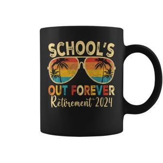 School's Out Forever Retirement 2024 Retired Teacher 2024 Coffee Mug - Seseable