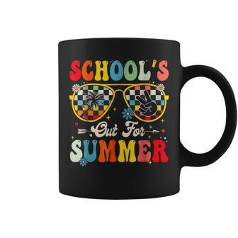 School's Out For Summer Groovy Sunglasses Last Day Of School Coffee Mug - Seseable