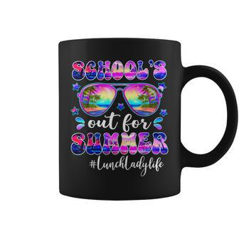 School's Out For Summer Lunch Lady Life Sunglasses Tie Dye Coffee Mug - Seseable