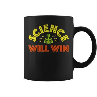 Science Will Win Facts Over Fear Trust Science Knowledge Coffee Mug - Monsterry DE
