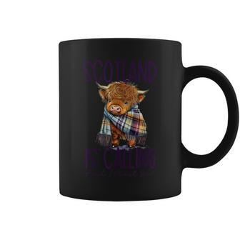 Scotland Is Calling And I Must Go Highland Cow Coffee Mug - Monsterry DE