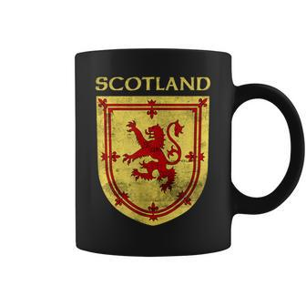 Scotland Coat Of Arms & Scottish Rampant Lion Coffee Mug - Thegiftio UK