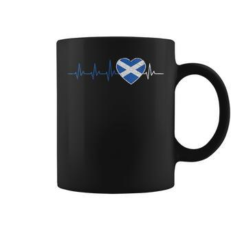 Scottish Flag Heartbeat Alba Scotland Country Scots Coffee Mug - Thegiftio UK