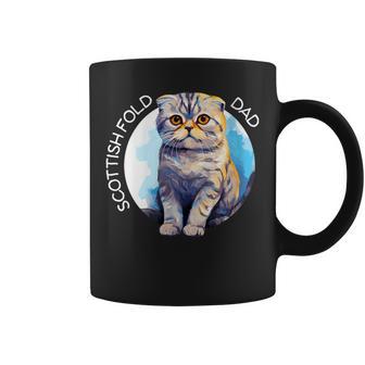 Scottish Fold Katzen Papa Cat Dad Daddy Haustier Freund Mit-Ausschnitt Tassen - Geschenkecke