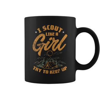 I Scout Like A Girl Try To Keep Up Coffee Mug - Monsterry